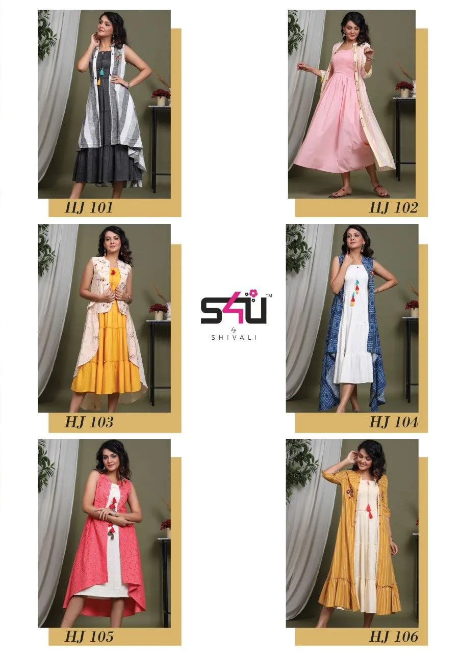 S4U Shivali Presents Hello Jackets Vol 5 Fancy Designer Kurtis Collection With Jackets