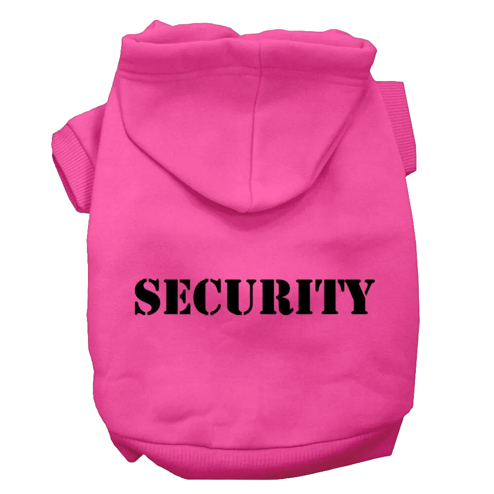 Security Dog & Cat Hoodie – Stylish Screen-Printed Pet Hoodie