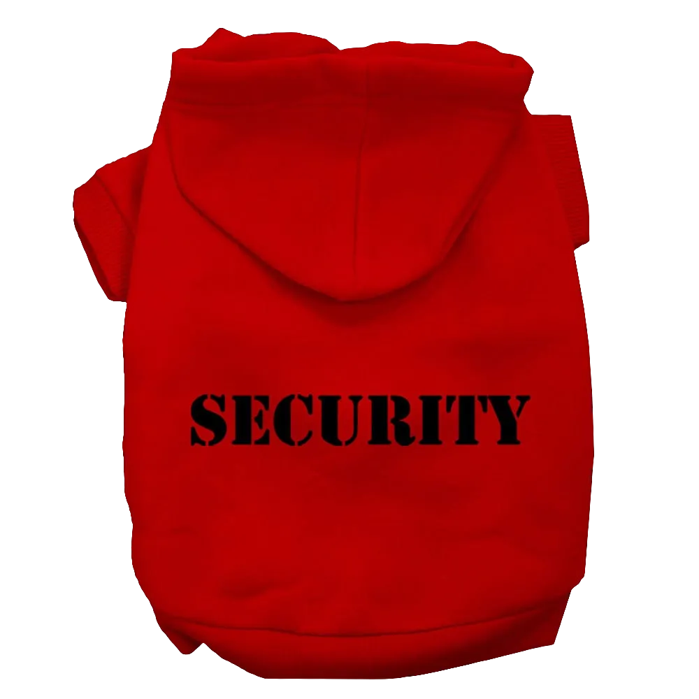 Security Dog & Cat Hoodie – Stylish Screen-Printed Pet Hoodie