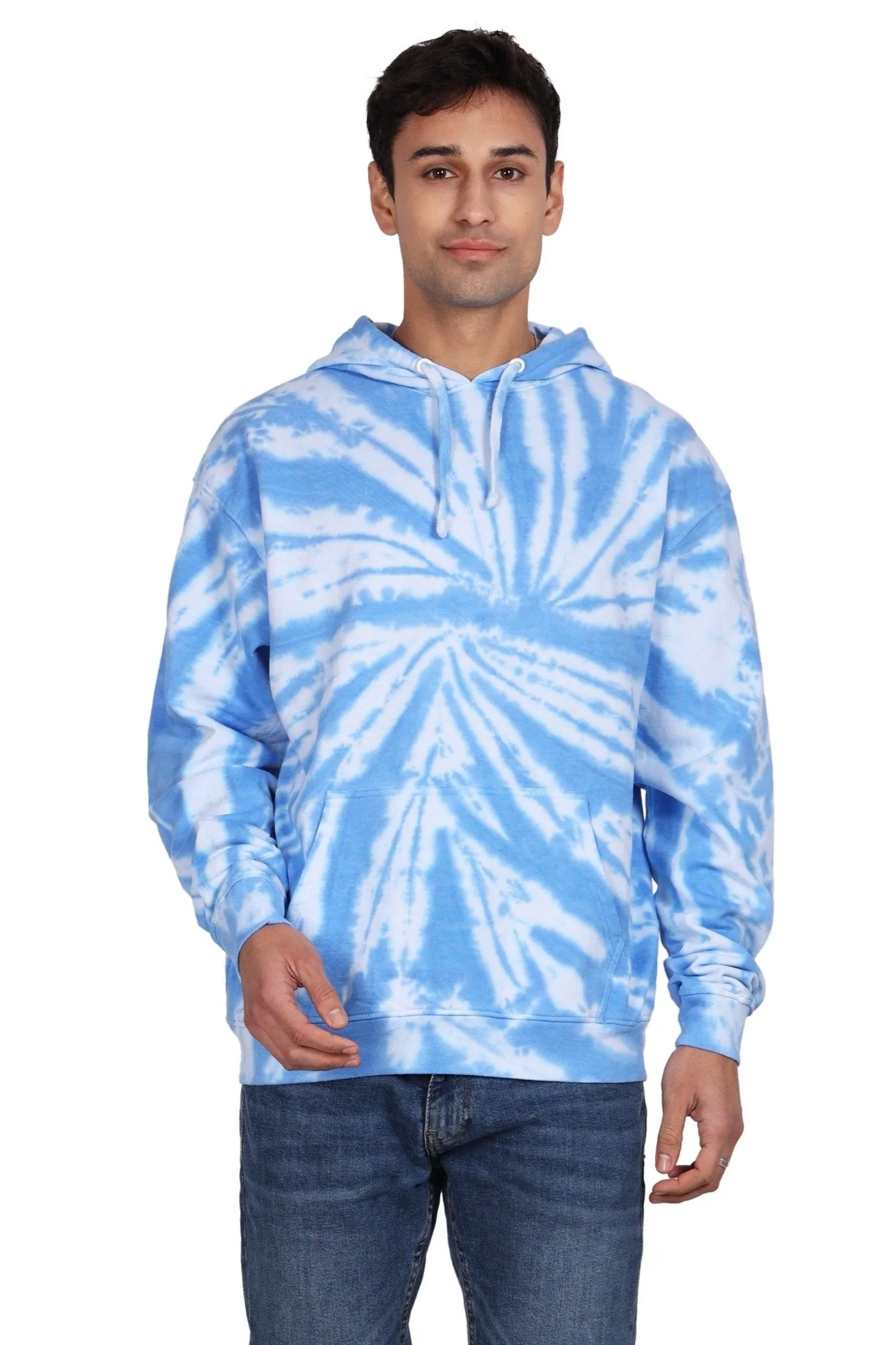 Unisex Tie Dye Pullover Hoodie Premium Cotton Blend Activewear H702