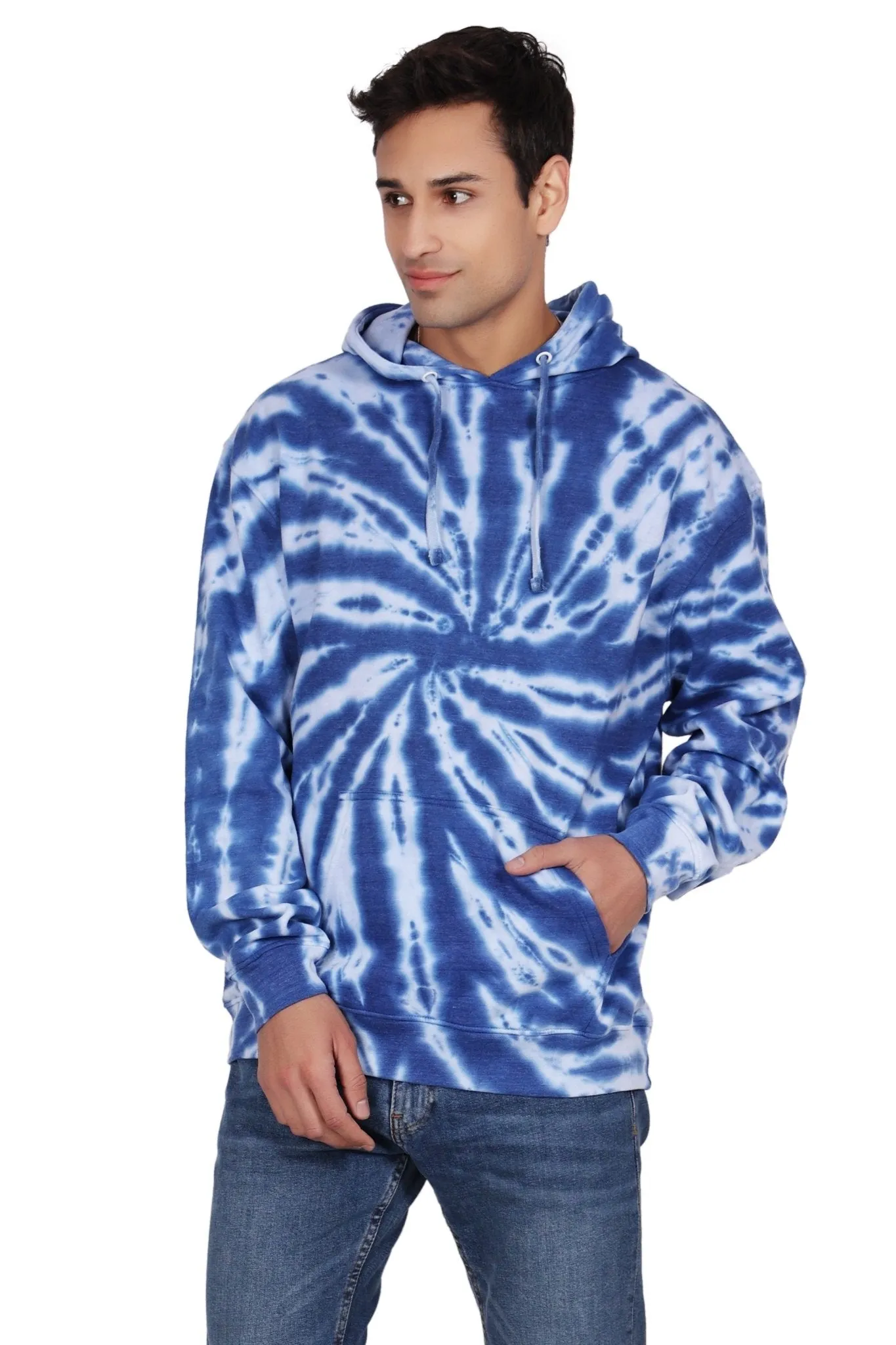 Unisex Tie Dye Pullover Hoodie Premium Cotton Blend Activewear H702