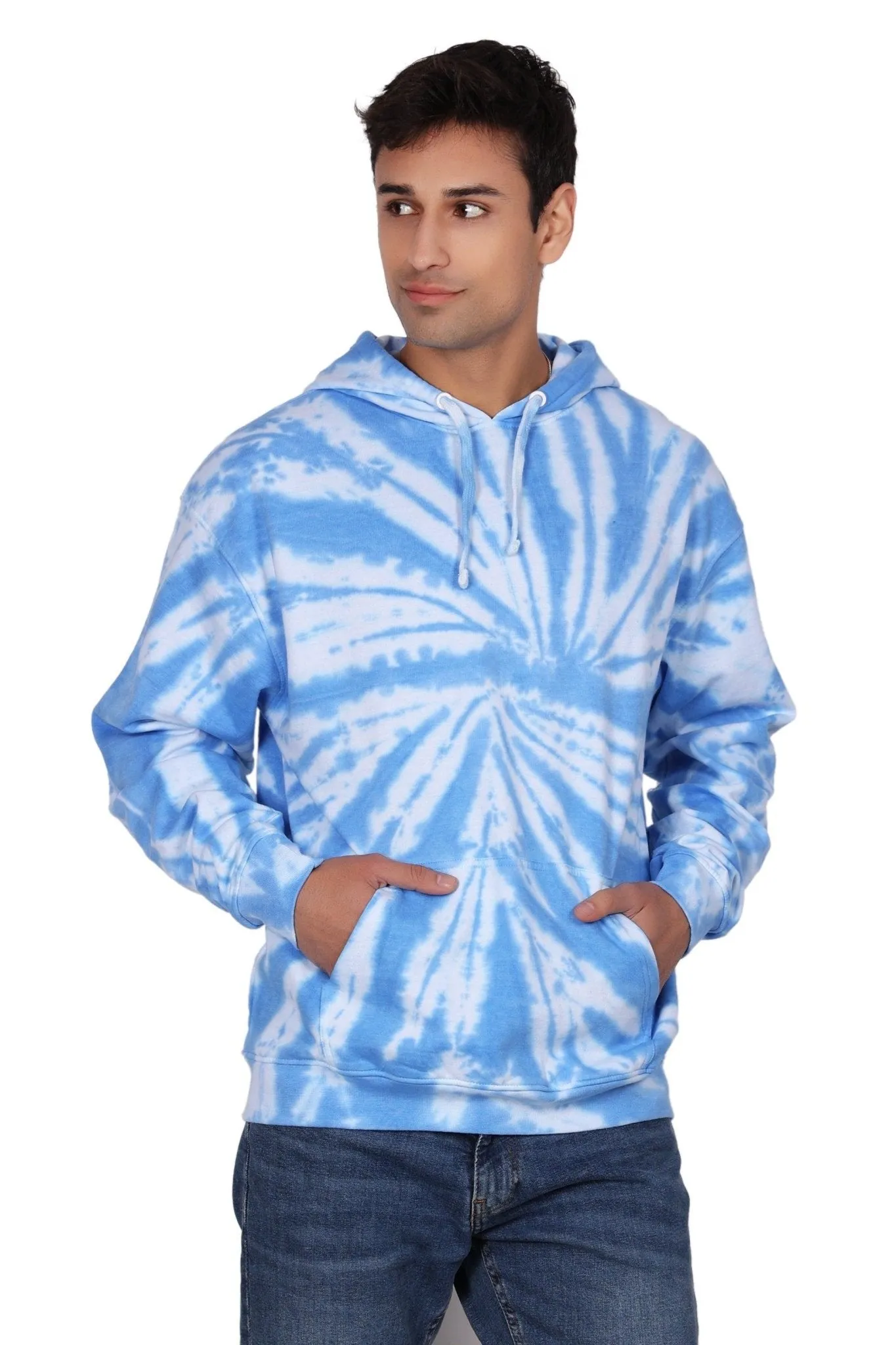 Unisex Tie Dye Pullover Hoodie Premium Cotton Blend Activewear H702
