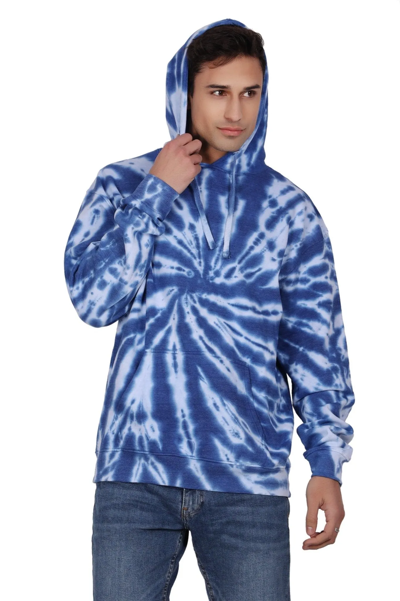 Unisex Tie Dye Pullover Hoodie Premium Cotton Blend Activewear H702