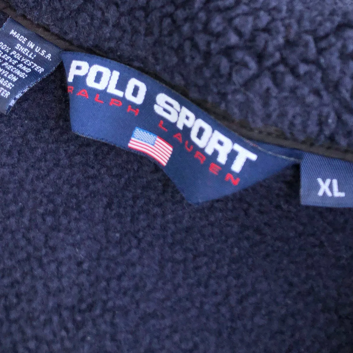 Vintage Polo Sport Fleece Half Zip Jacket XL