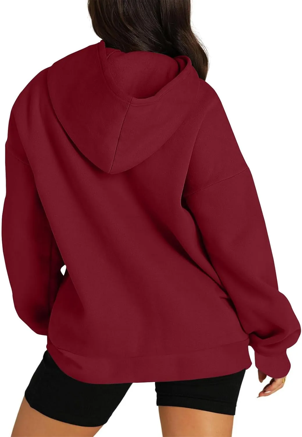 Womens Oversized Hoodies Fleece Sweatshirts Casual Long Sleeve Drop Shoulder Pullover Fall Winter Outfits Y2K Tops