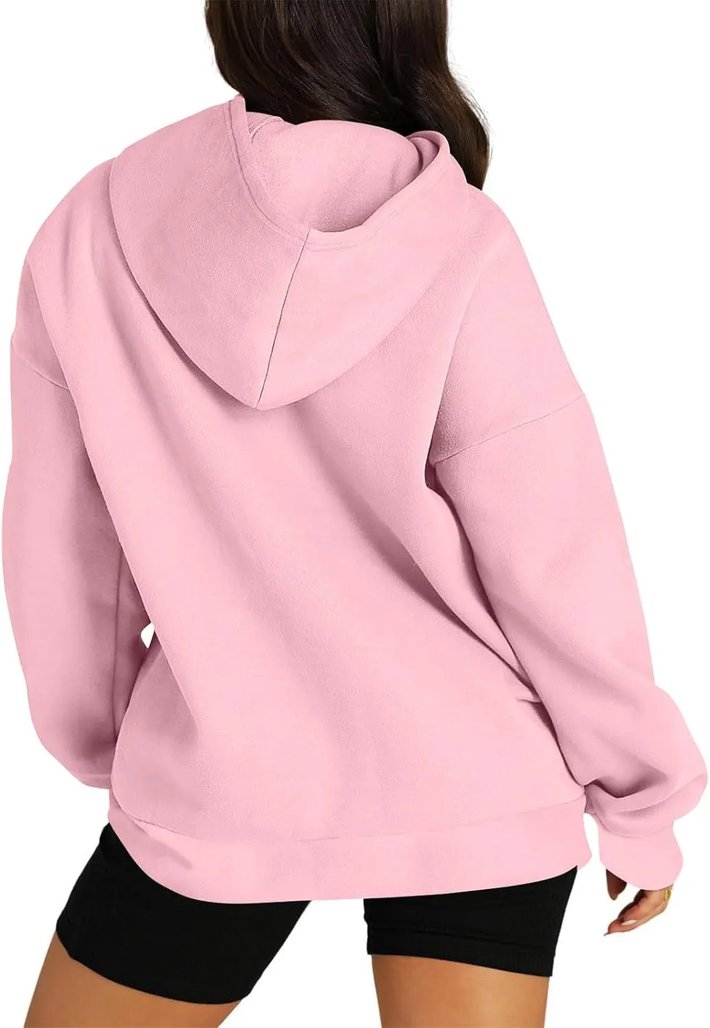 Womens Oversized Hoodies Fleece Sweatshirts Casual Long Sleeve Drop Shoulder Pullover Fall Winter Outfits Y2K Tops